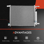 A/C Condenser & Cooling Fan Assembly for Chevy Aveo/Aveo5 (2009-2011)