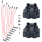 2X Coils & 8X Wires for Ford Explorer Mercury Mountaineer V8 5.0L (1996–2001)