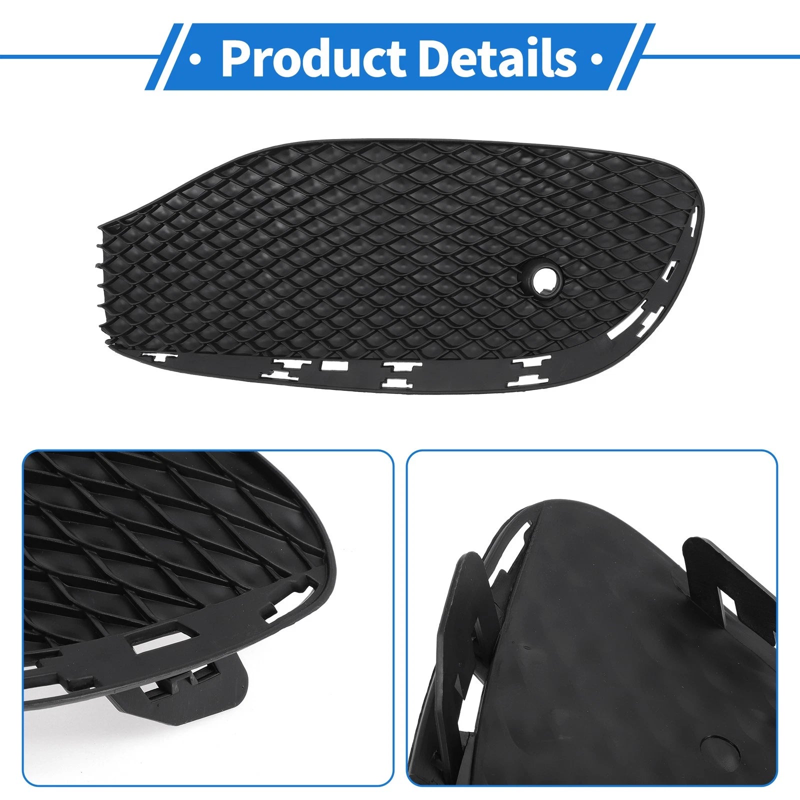 1 Pc Fog Light Grill for Mercedes-Benz (2014–2020) No. 2138850822 Black