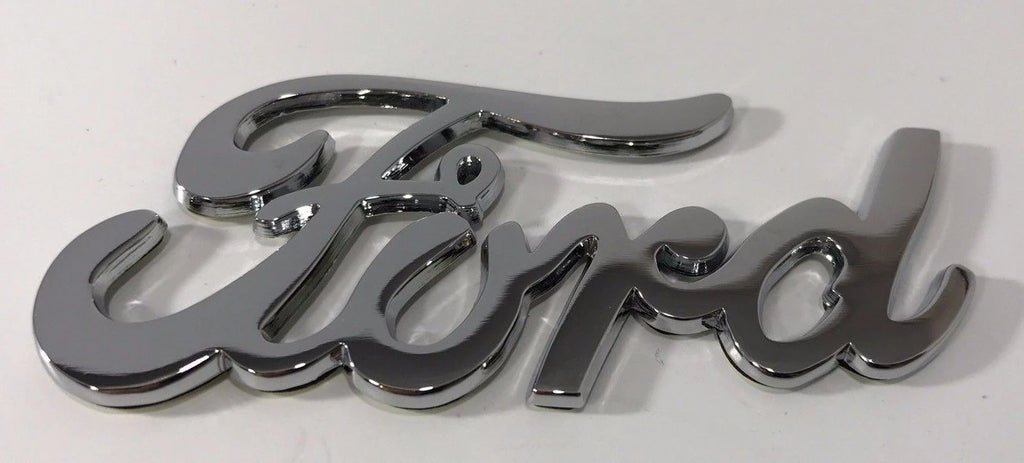Emblems Chrome Metal Adhesive Script Pair for Ford 1940 Style (1940–1940)