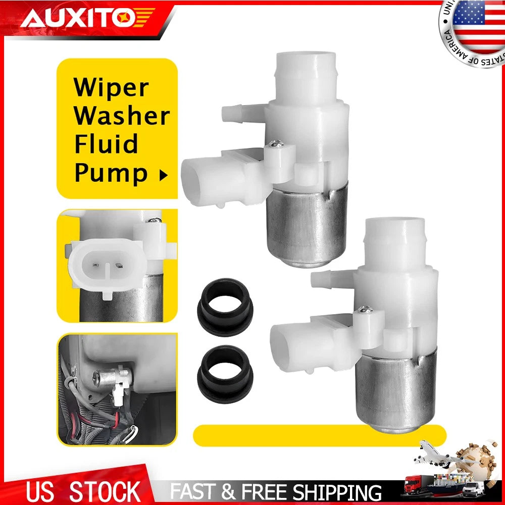 Pair Windshield Washer Fluid Pumps for Peterbilt 320 365 Kenworth T680 (YYYY–YYYY)