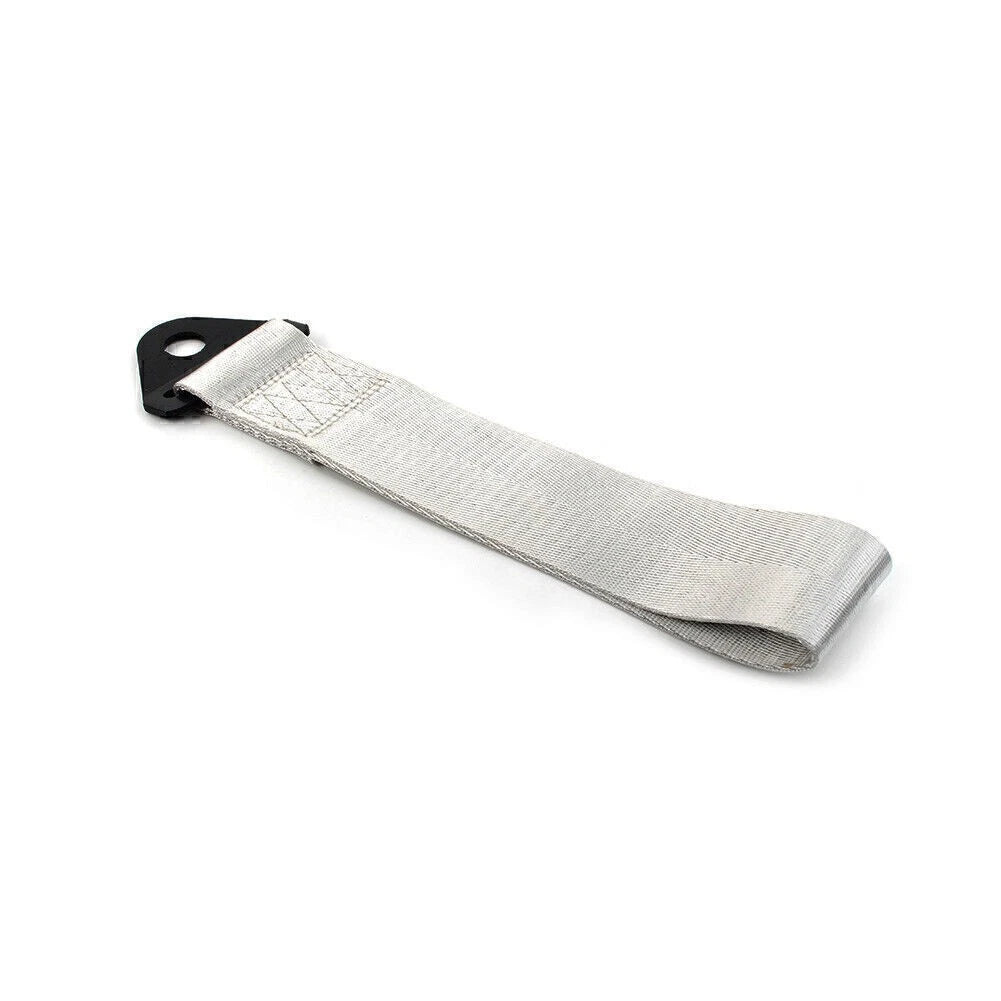 Towing Strap Belt for Universal Cars (Rally Hook, Gray)