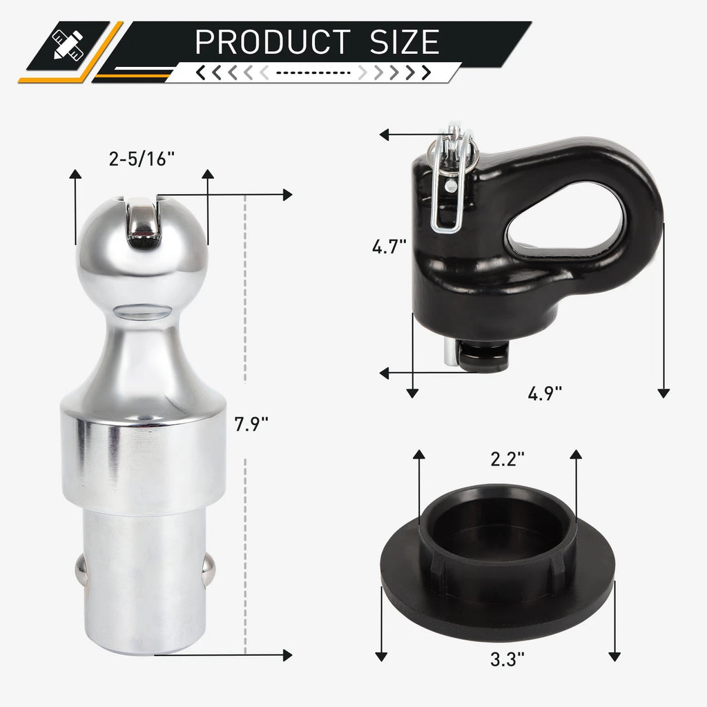 Puck System 60692 Gooseneck Hitch Ball Kit for Ford Chevrolet GMC (Fits Nissan)