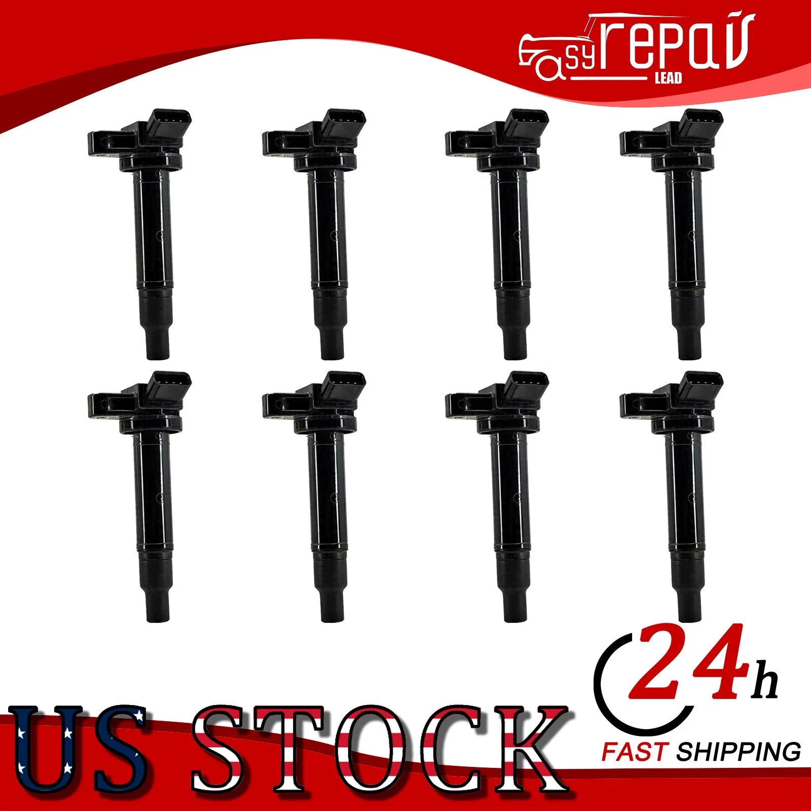 8pcs Ignition Coil & Spark Plug for Toyota 4Runner 4.7L V8 (1999–2002) UF230