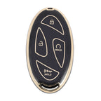Black Gold Tone Key Case for Hyundai Tucson NX4 Kona SX2 EV Ioniq-7