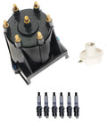 Distributor Rotor Cap & Spark Plugs Kit for GMC S15, Chevy P30, G20, G10 (V6)