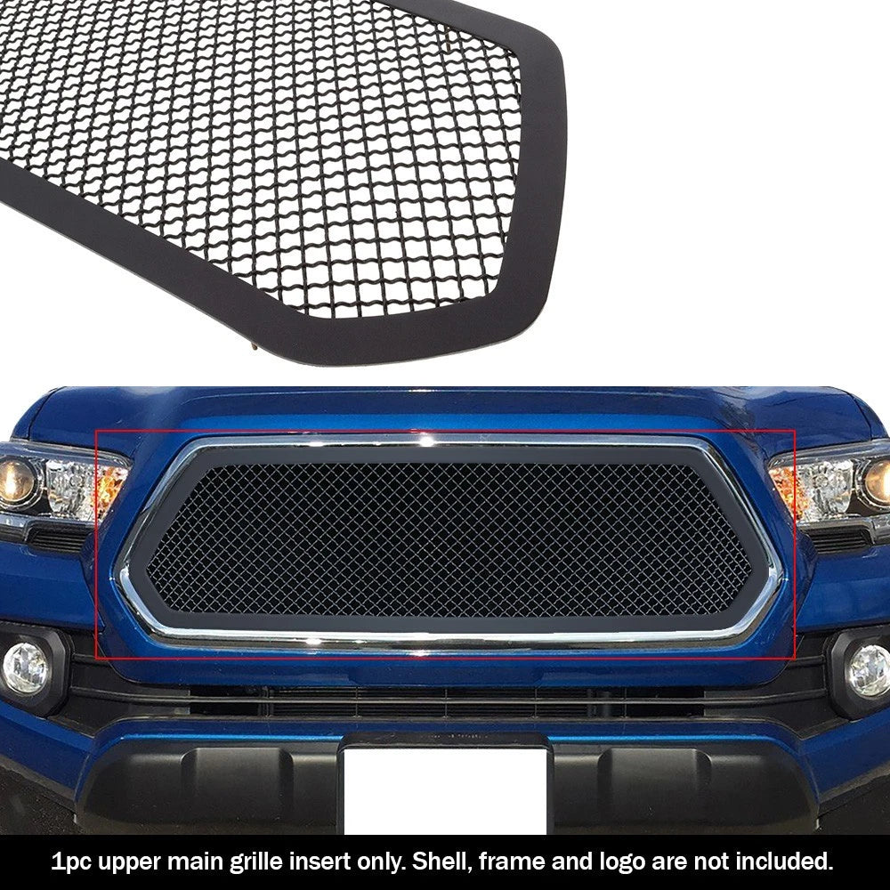 Upper Black Mesh Grille Insert for Toyota Tacoma (2016-2017)