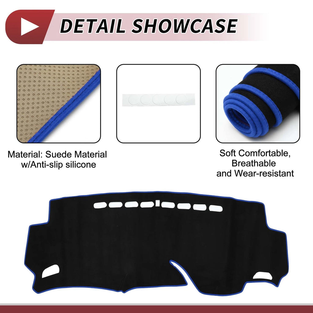 Dashboard Cover Mat for Honda Shuttle (2015–2024) Black Blue