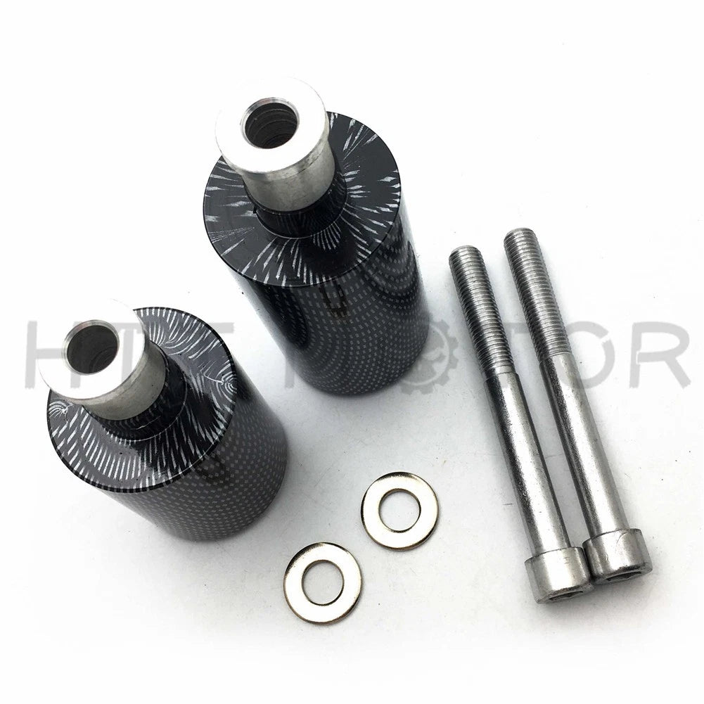Cut Carbon Fiber Frame Sliders Crash Protectors for Yamaha FZ6 Fazer (2004–2011)