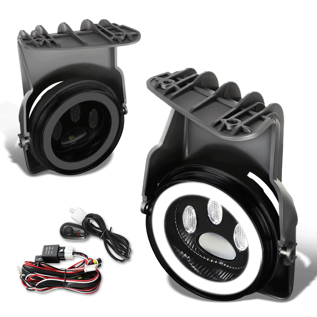 2X Paw Print Projector LED Fog Lights for Sierra 1500/2500/3500 (2003–2007)