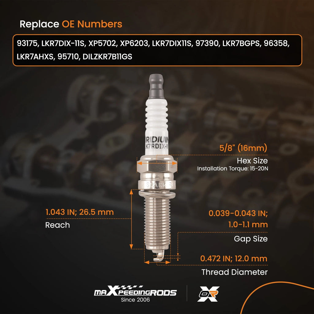 Iridium Spark Plug for Hyundai Tucson 2.4L (2018–2020) LKR7DIX-11S 97390