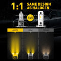 2X H3 Yellow LED Fog Light Bulbs for AUXITO (3000K)