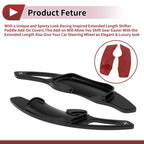 1 Pair Black Aluminum Alloy Steering Wheel Paddles for Subaru Outback (2012–2025)