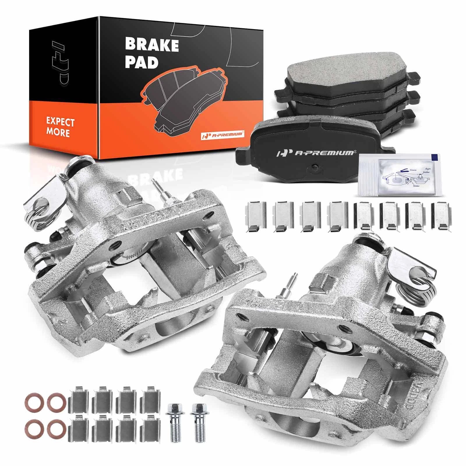 Set of 6 Rear Brake Calipers with Brake Pads for Ford Edge (2011–2014) Lincoln MKX