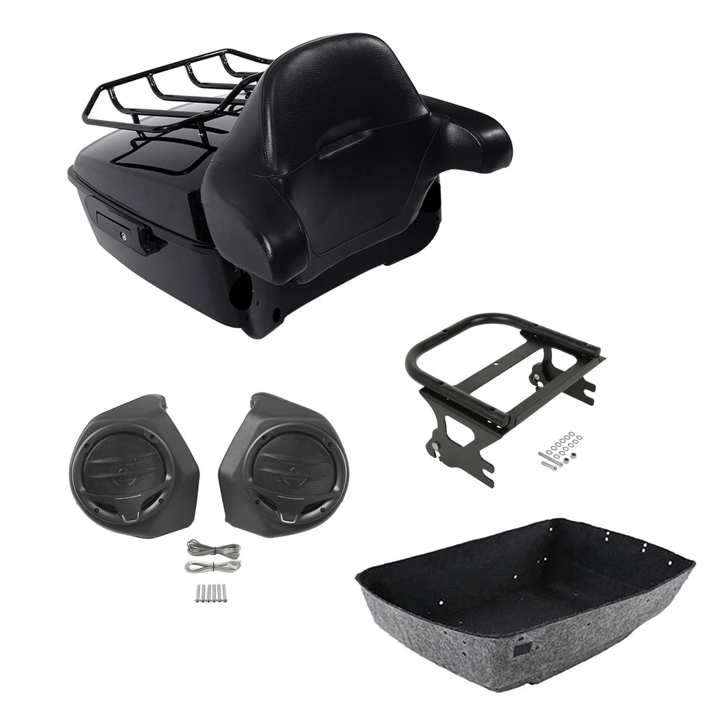 Trunk Backrest Rack Speakers for Harley Electra Glide (1997–2008)