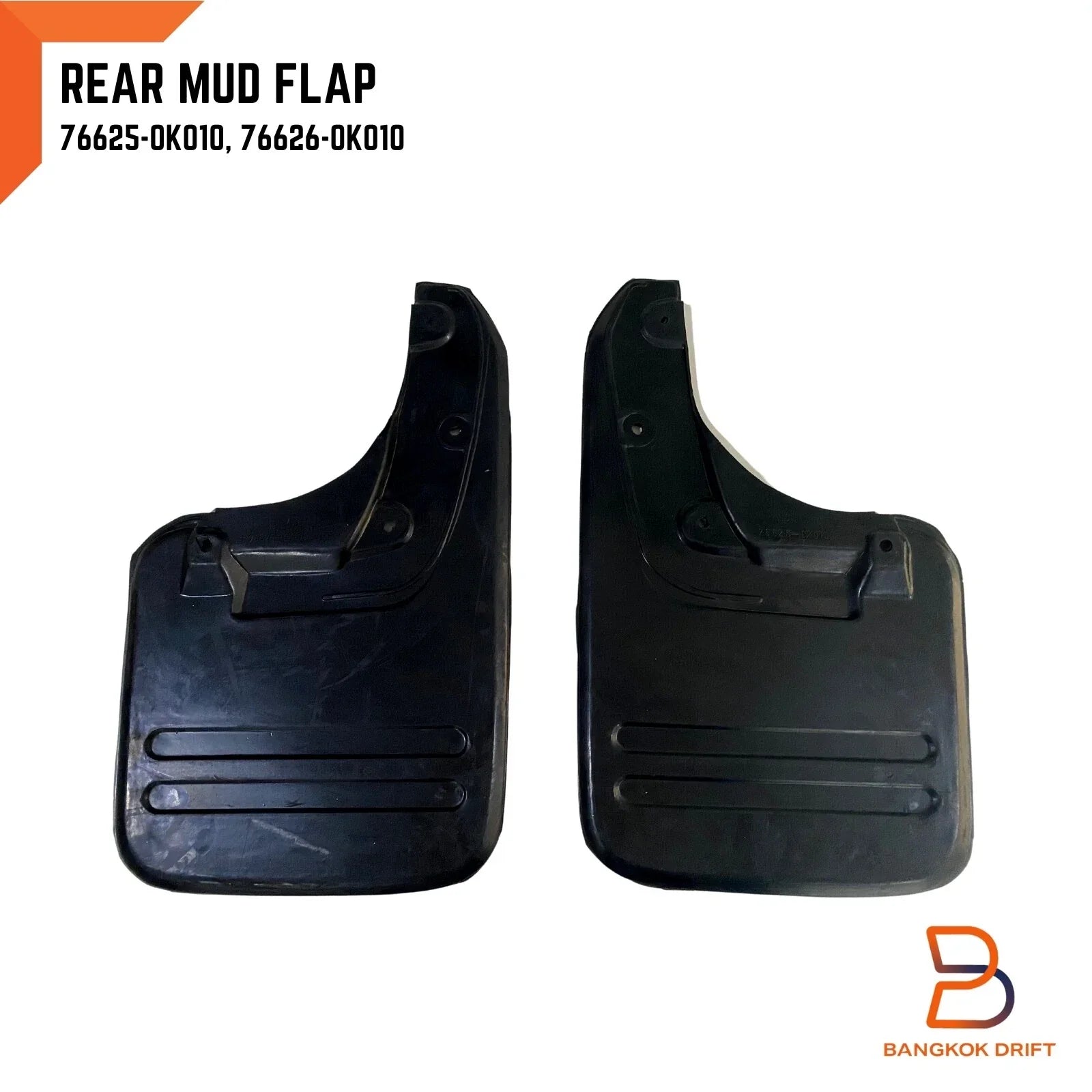 Black Rubber Rear Mud Flap Splash Guard for Toyota Hilux MK6 MK7 SR5 (05-14)