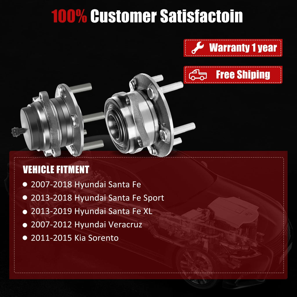 Set of 4 Wheel Hub Bearing Assemblies for Hyundai Santa Fe Sport (2013–2018)