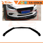 Front Bumper Lip Spoiler for Mazda 3 (2016-2018) Glossy Black
