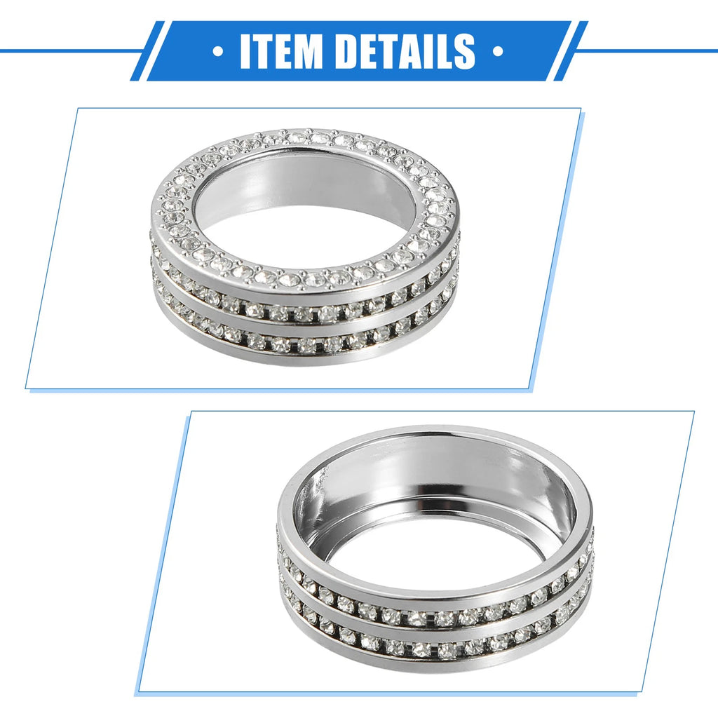 3 Pcs AC Climate Control Knob Ring for Honda Accord (2018–2022) Silver