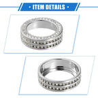 3 Pcs AC Climate Control Knob Ring for Honda Accord (2018–2022) Silver