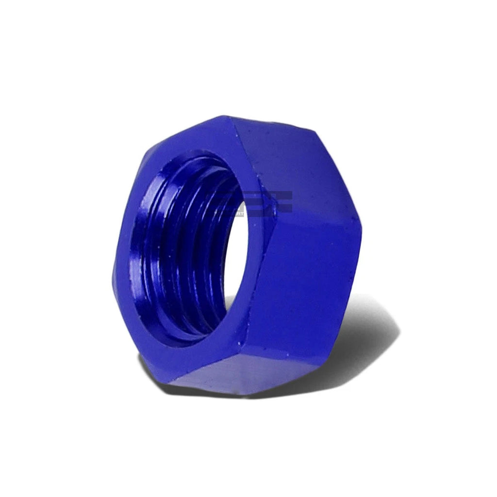 3AN Bulkhead Blue Aluminum Anodized Nut Sealing Locking Fitting Adapter