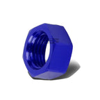 3AN Bulkhead Blue Aluminum Anodized Nut Sealing Locking Fitting Adapter