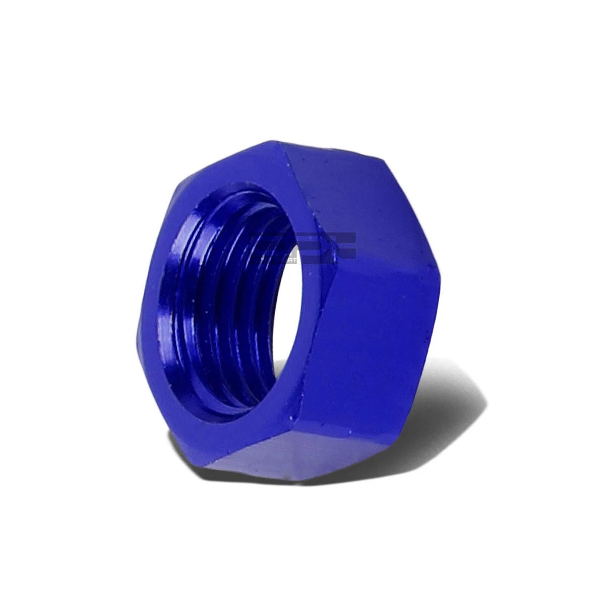 3AN Bulkhead Blue Aluminum Anodized Nut Sealing Locking Fitting Adapter