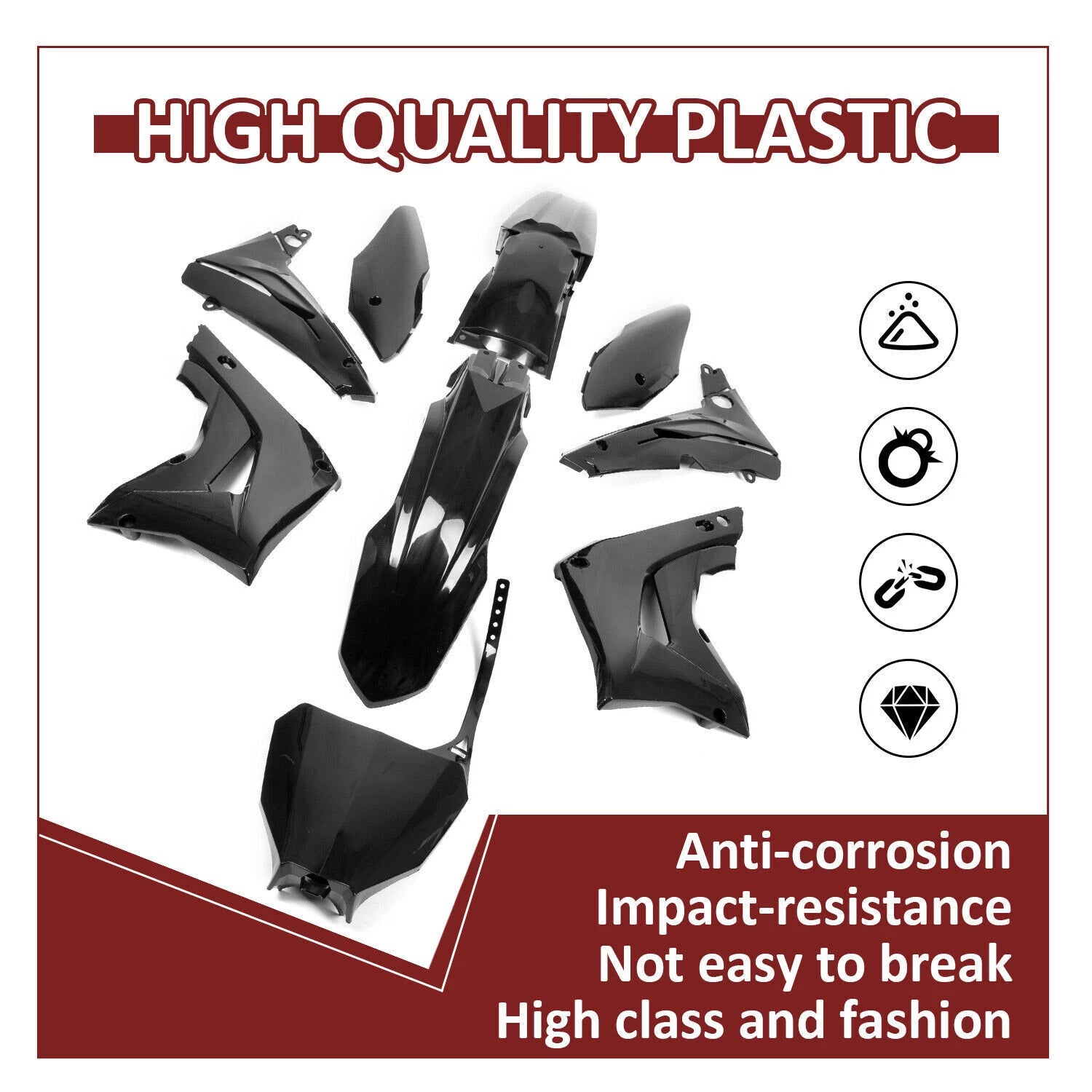Complete Plastic Kit Bodywork Fairing Set for Honda CR125R CR250R (2002–2007)