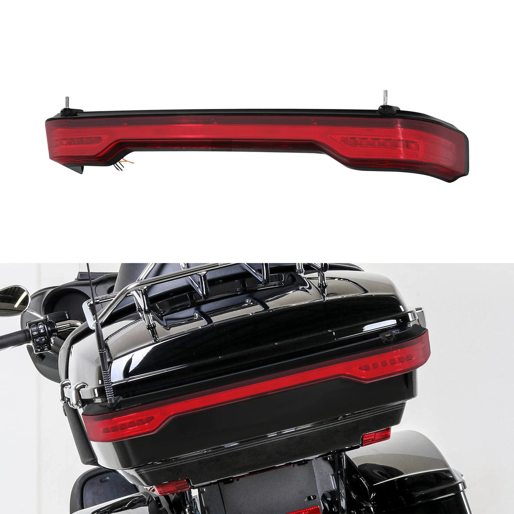 King Trunk LED Brake Turn Flow Tail Lights for Harley Road Glide (2014–2025)