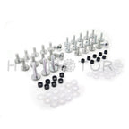 Silver Round Steel Fairing Bolts Kit for Suzuki GSXR750 (2000–2003) GSXR1000 (2001–2002)