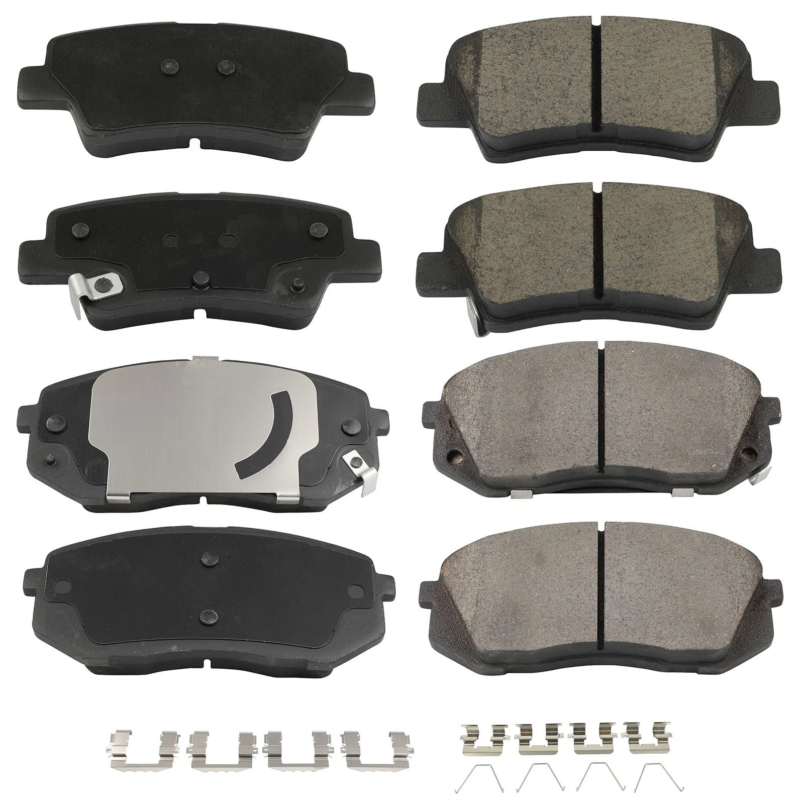 8pc Brake Pads Kit for KIA Soul Turbocharged (2017–2018)