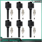 Set of 6 Ignition Coils & Spark Plugs for Chevrolet Epica 2.5L (2004–2006) UF552