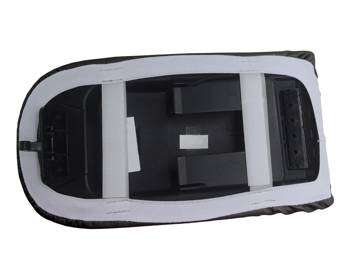 Leather Console Lid Pull Over Cover for Ford Expedition (1997–2002) Blue Stitch