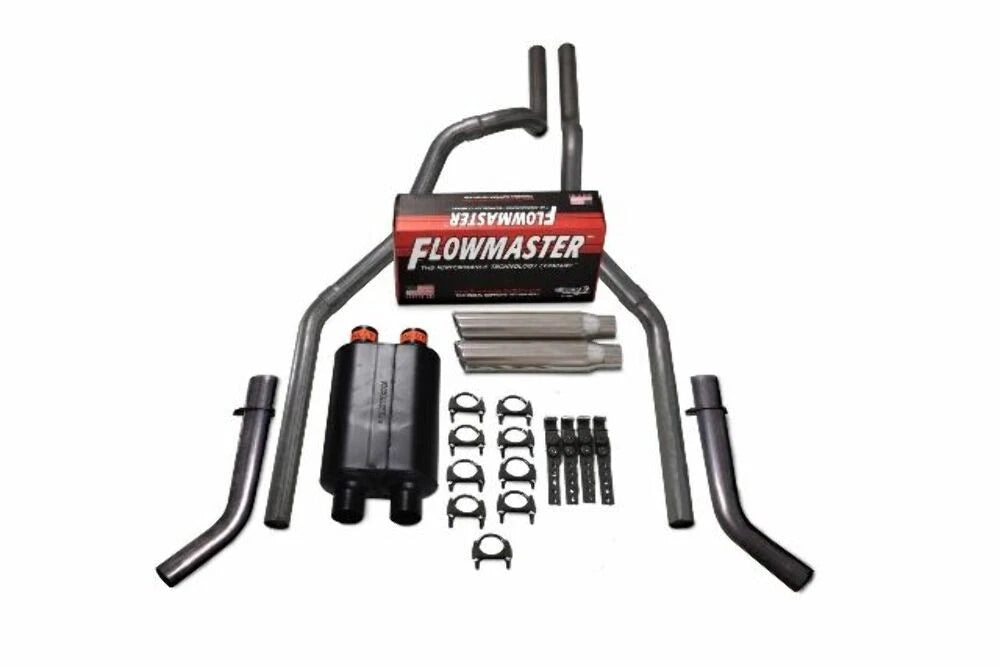 2.5" Dual Exhaust for Chevy GMC 2500 (2000–2006) - Flowmaster Super 40 Tip
