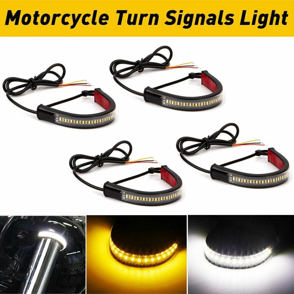 Set of 4 LED Flexible Strip Lights for Motorcycle