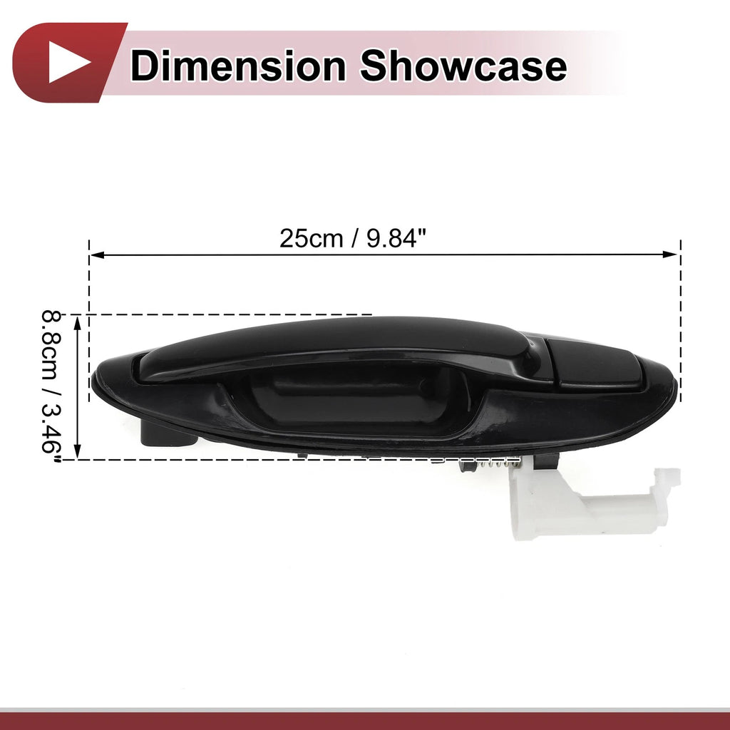 Exterior Door Handle for Hyundai Sonata (2011–2019) No. 836503C000 Black ABS
