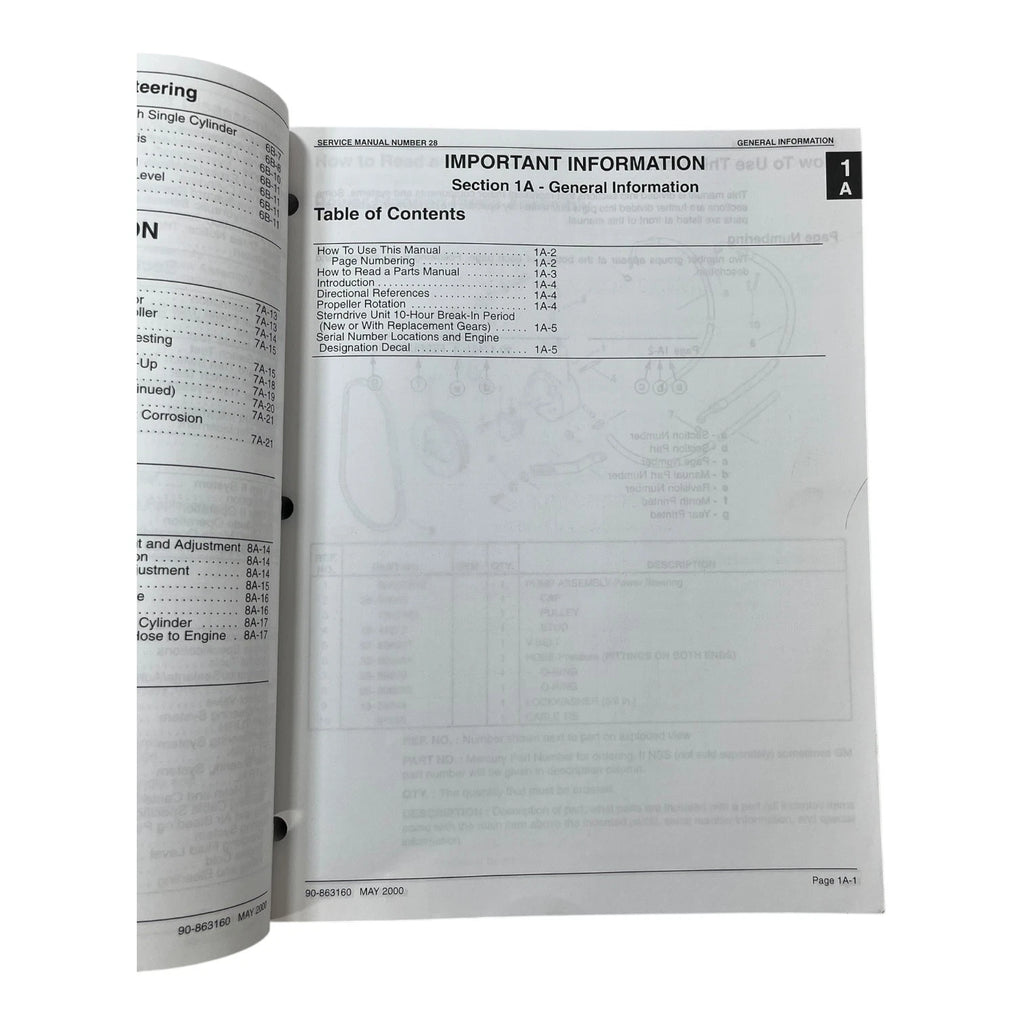 Service Manual #28 for Mercury Bravo Sterndrive Units (90-863160-1)