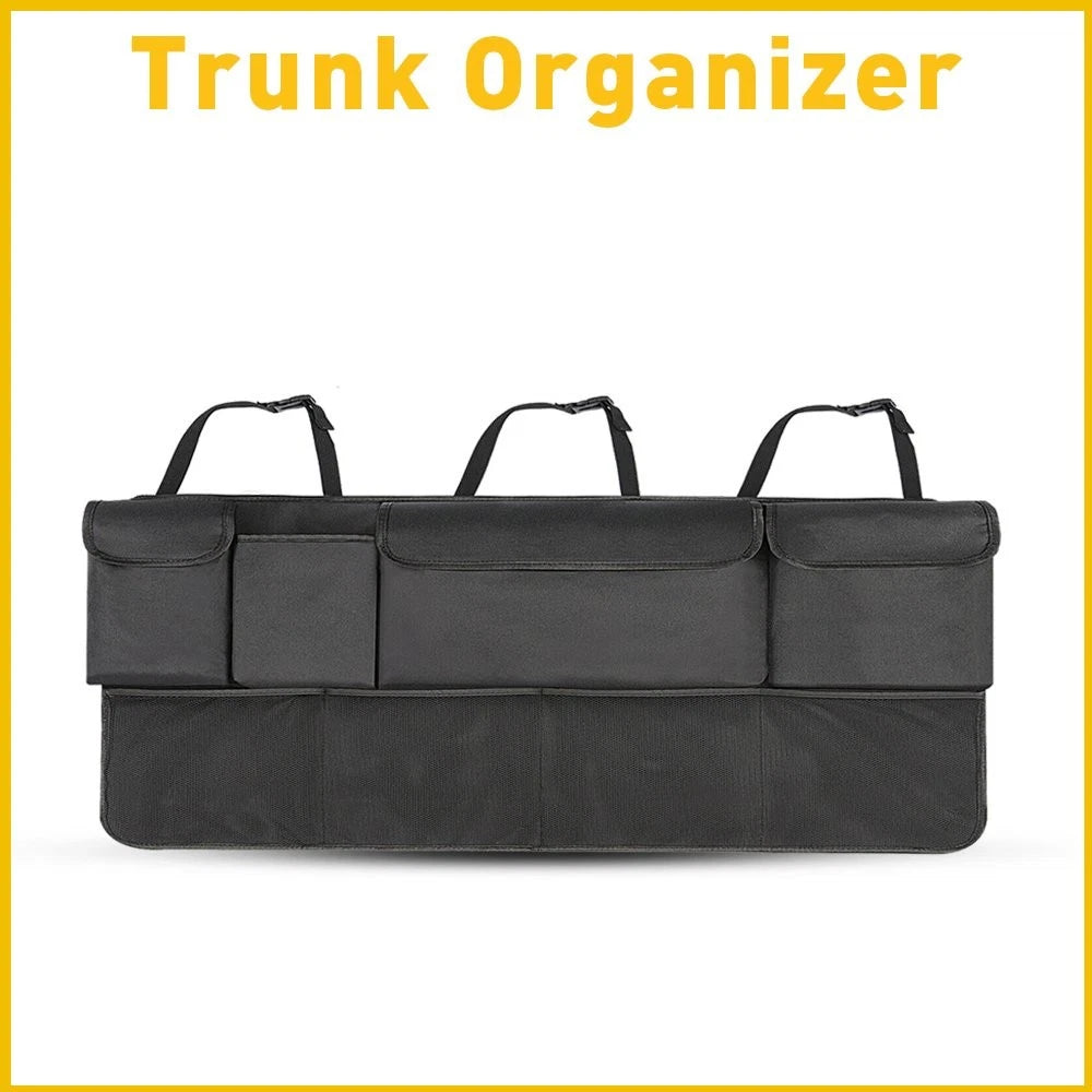 Trunk Organizer for Universal Vehicles - Rear Seat Back Storage Net Pocket