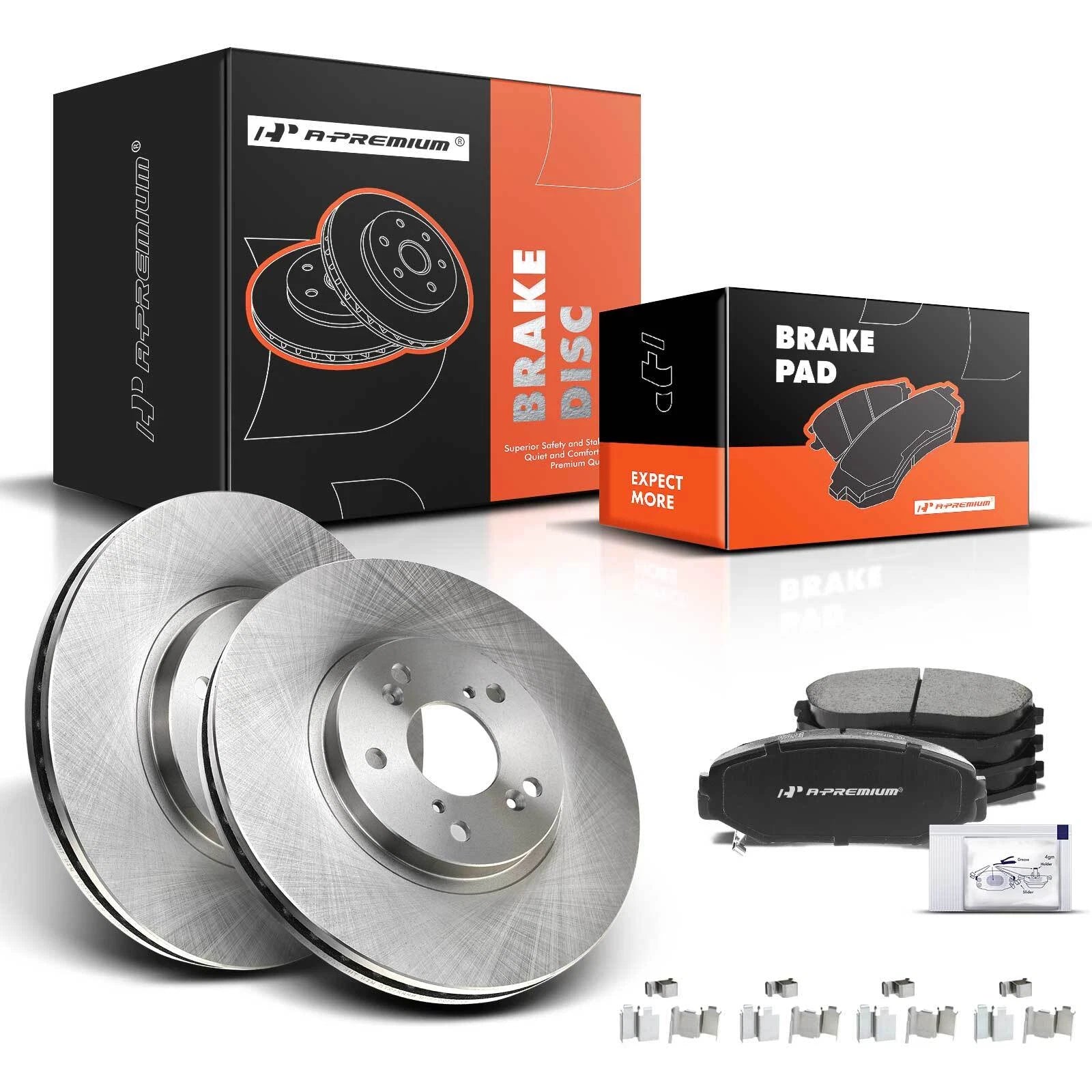 Set of 2 Front Disc Brake Rotors & Ceramic Pads for Honda Odyssey (1999–2004)