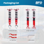 Coilover Suspension Kit 24-Level Damping Adjustable for Honda Prelude (1992–2001)