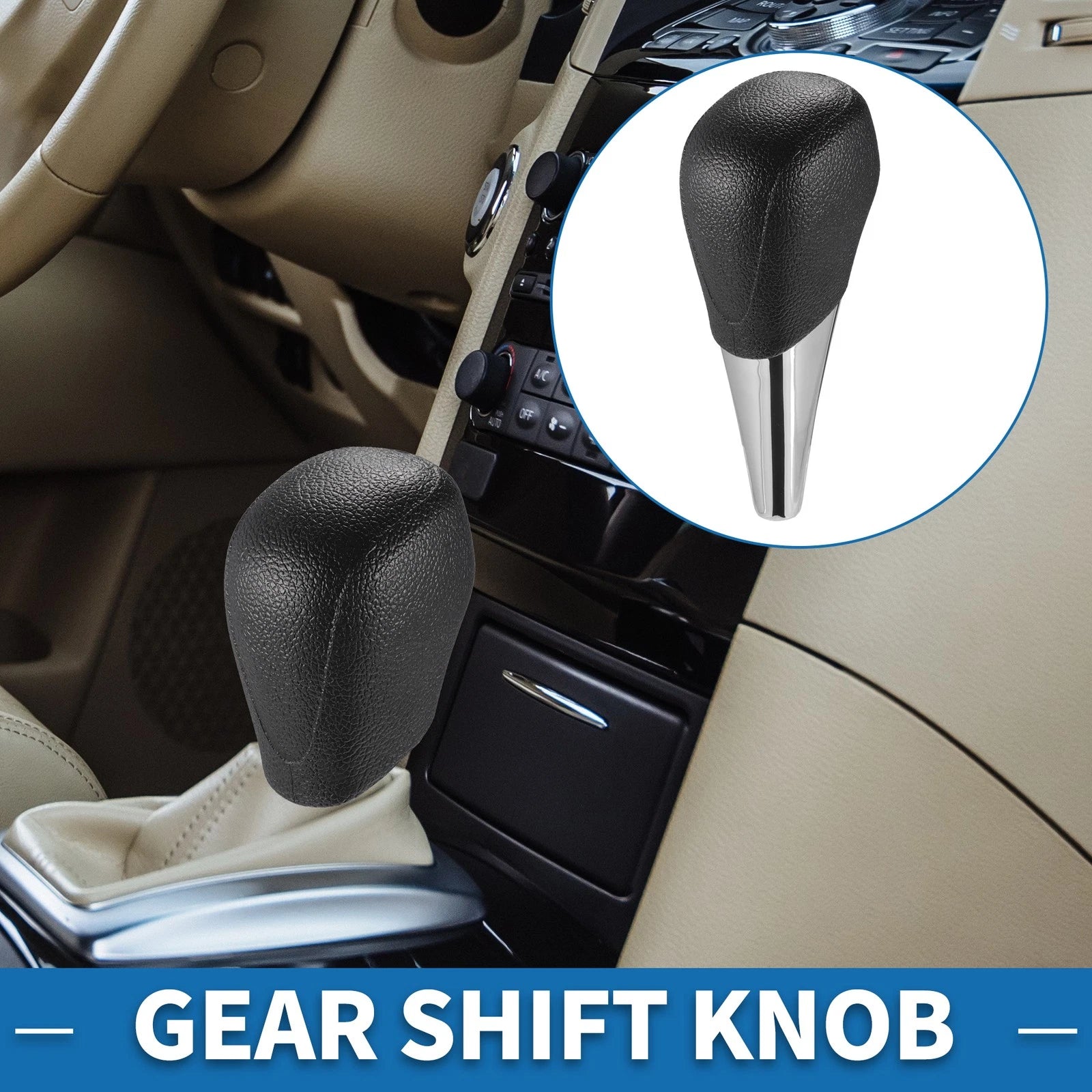 Automatic Gear Shifter Knob for Toyota 4Runner (2003–2017) Faux Leather Black