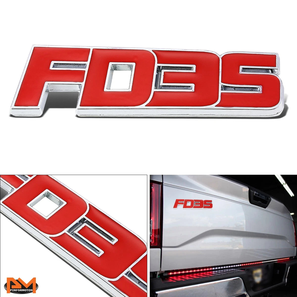 Polished Metal 3D Decal Red Emblem for Mazda RX-7 (1992–1995)