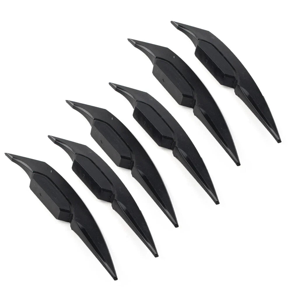 Black Motorcycle Fairing Winglets Side Spoiler Deflectors for Universal Models