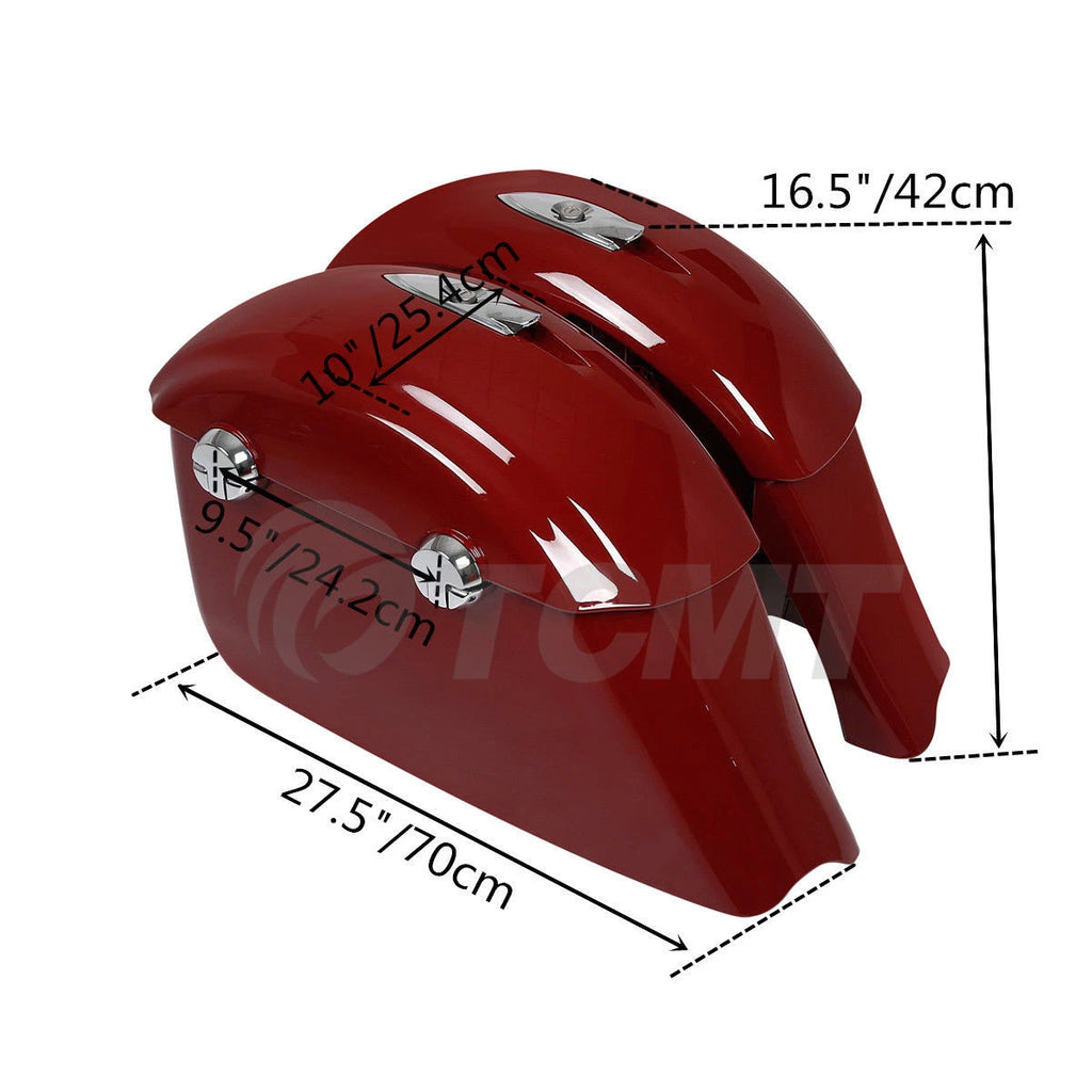 Red Hard Saddle Bag Electronic Latch for Indian Chieftain (2014–2018) Roadmaster (2015–2025)