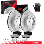 Rear Drilled Disc Rotors Brake Pad Kit for Toyota 4Runner FJ Cruiser (2003–2021)