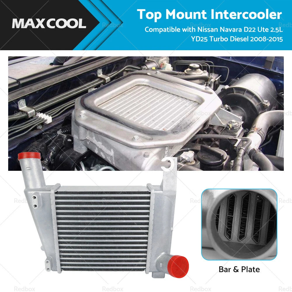 Aluminum Intercooler for Nissan Navara D22 Ute 2.5 YD25 Turbo Diesel (2008–2015)