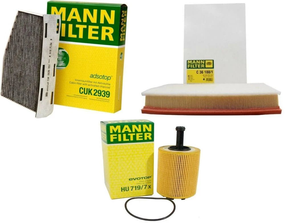 Mann Oil Air Carbon Cabin Filter Kit for VW CC, Eos, Audi A3 (Cold Climate)
