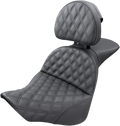 SADDLEMEN Explorer Seat for FL/FX (2018–2024) - Lattice Stitched, Backrest