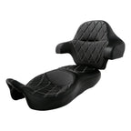 Rider Passenger Seat Backrest Pad for Harley Electra Street Glide (2014-2023)