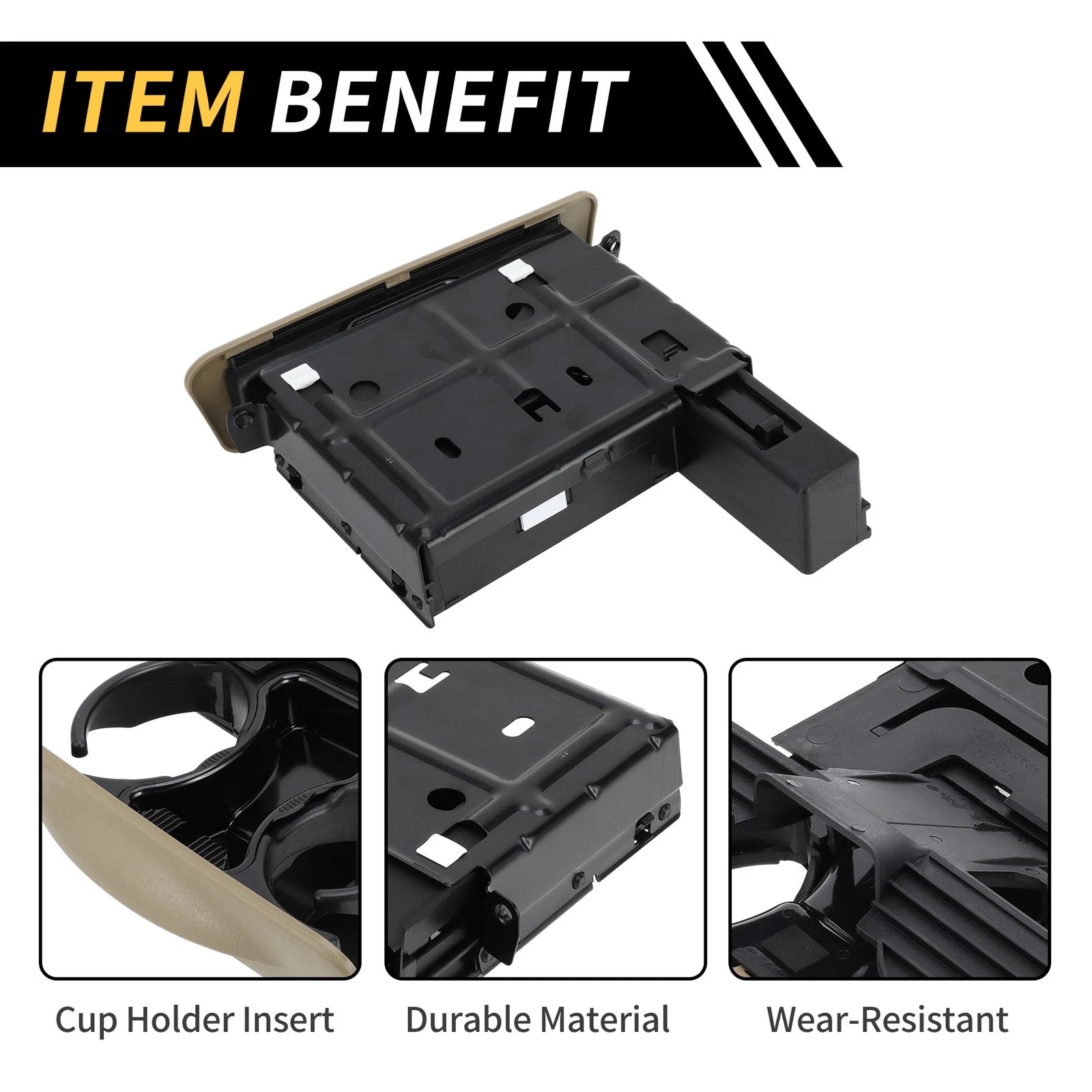 Cup Holder for Ford F-450 F-350 F-250 F-550 (1999–2004) Coin Holder Brown